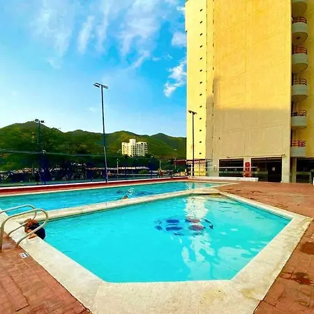 Acogedor Apartamento Rodadero Santa Marta Con Vista Al Lago Exterior photo